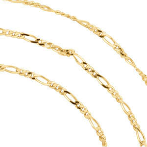 Solid 9k Gold Figaro Chain {45cm}