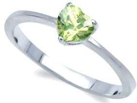 <3 Heart Cut Natural Peridot Ring <3