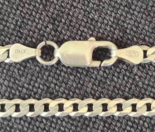 ***Solid 925 Sterling Silver Curb Link Neclace***