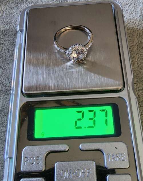 ***STERLING SILVER ZIRCONIA HALO ETERNITY RING***