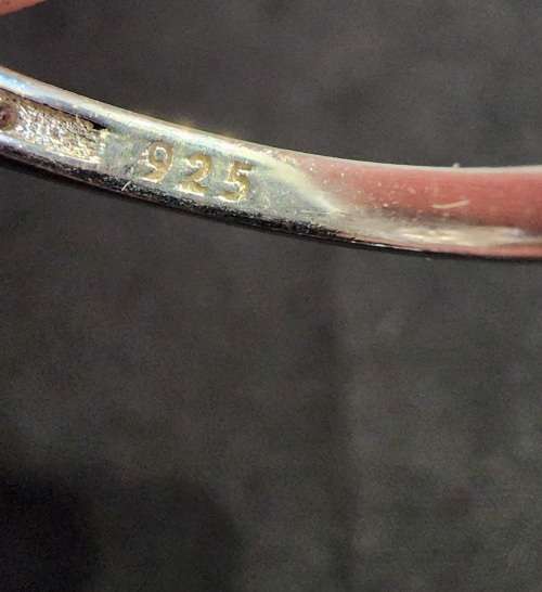 ***LOVELY STERLING SILVER DOUBLE HALO ZIRCONIA CLUSTER ETERNITY RING***