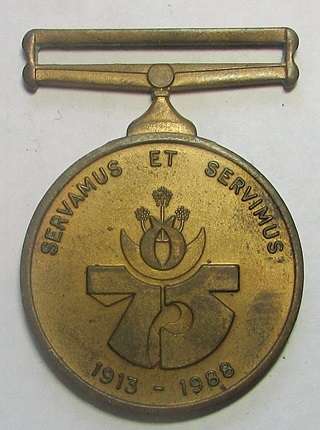 SA Police 75 year medal issued to 6044931 KONST. M.D.Dlamini