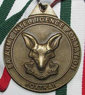 SADF - SA Army Intelligence Formation Fox Trail Medal with Ribbon