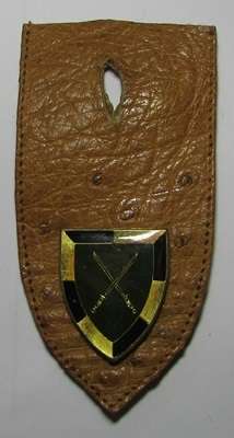SADF - Infantry School Fob with Ostrich Leather Strap