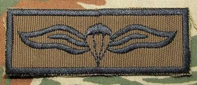 SADF - Parachute Static Line Wing - Embroidered on Nutria - Field Dress
