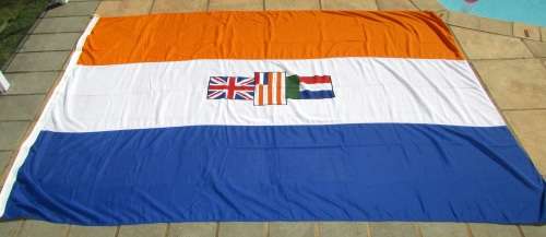 Old S.A. Ceremonial Flag (Jumbo size - 270x180cm.) - Made by Caravans International 1990