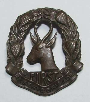 SADF - WW2 First Reserve Brigade Cap Badge