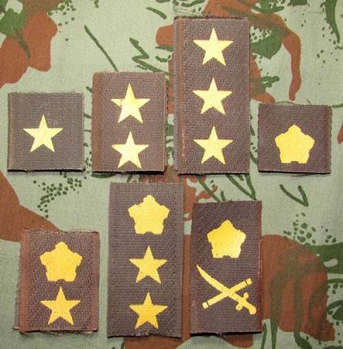 SADF - Printed Rank with Velcro Backing Lot