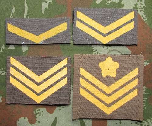 SADF - Army Printed Rank Badge Lot with Velcro Backing
