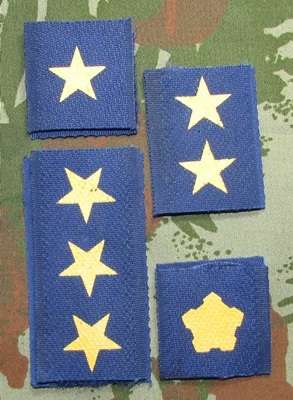 SADF - SAAF Printed Rank Badge Lot with Velcro Backing