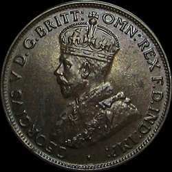 1929 Australia Brown Half Penny