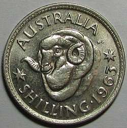 1963 Australia Silver Queen Elizabeth Shilling