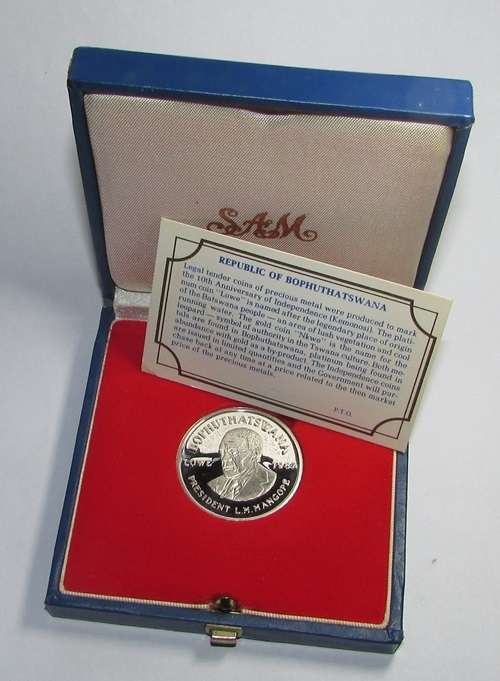 1987 BOP 1 Ounce Platinum - 10th Anniversary of Independence