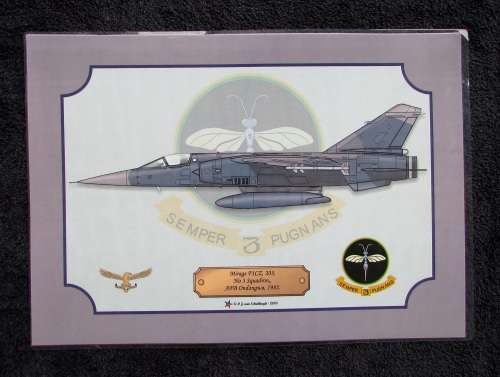 SADF - Air Force Mirage F1CZ 203 ( 3 Squadron ) AFB Odangwa 1982 Laminated Print