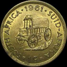 1961 Republic of South Africa One Cent Piece
