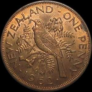 1962 New Zealand Penny