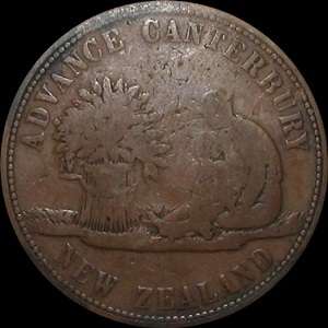 1860 New Zealand Edward Reece Token