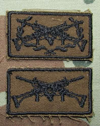 SADF - SWATF Marksman Embroidered Badge Pair