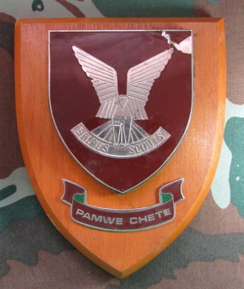Rhodesian Selous Scouts " Pamwe Chete " Plaque