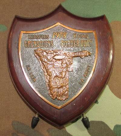 SADF - SWA Border War / Grensoorlog Plaque