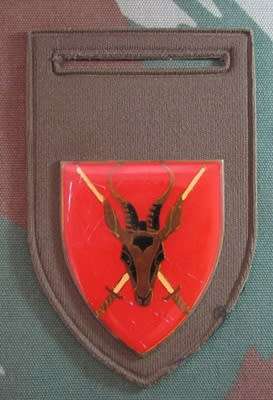 SADF - Army HQ Shoulder Flash on Blank Tupper
