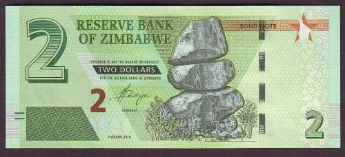 Zimbabwe 2 Dollar Note