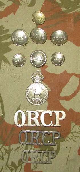 Orange River Colony Police Lot - Cap Badge/Buttons/Shoulder Titles