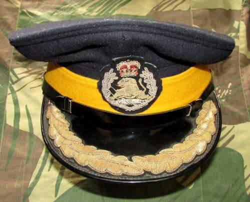 Rhodesia - " Original Period " - BSAP Officers Peak Cap in Excellent Condition