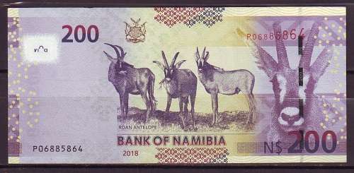 Nambia - $200 Namibian Dollars (2018)