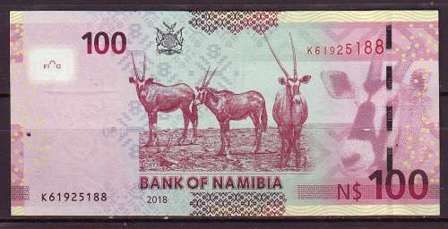 Nambia - $100 Namibian Dollar Note in UNC (2018)