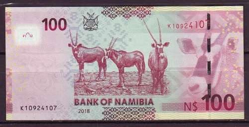 Nambia - $100 Namibian Dollar Note in UNC (2018)