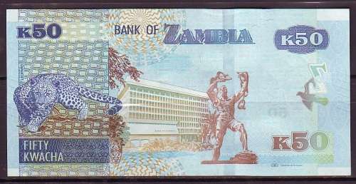 Zambia New Series - 50 Kwacha Note in UNC ( 2018 )
