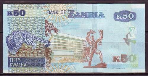 Zambia New Series - 50 Kwacha Note in UNC ( 2018 )