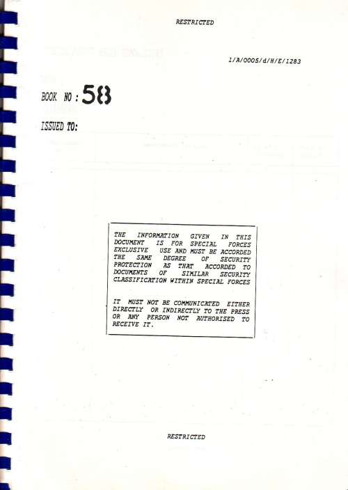 SADF - 1 Recce ( Restricted ) - Special Forces Basic Demolitions Book 1 - Over 200 Pages