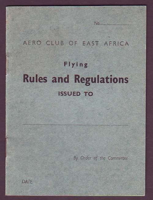 Aero Vlub of East Africa - Flying Rules and Regulations Booklet