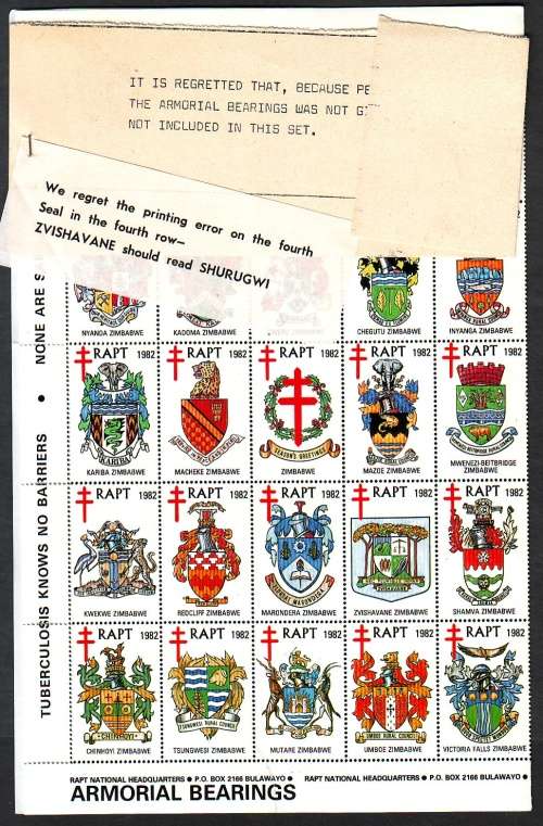 Zimbabwe 1982 - Christmas Stamps ( Full Sheet )