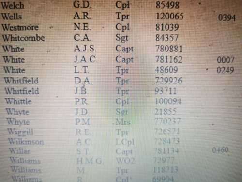 Rhodesia - Selous Scouts Wing ( Number 0249 Issued to TRP White )
