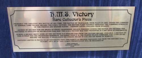 Reduced - 2006 Mike Kinsley - Limited Edition of 50 HMS Vicotory Collectors Pieces