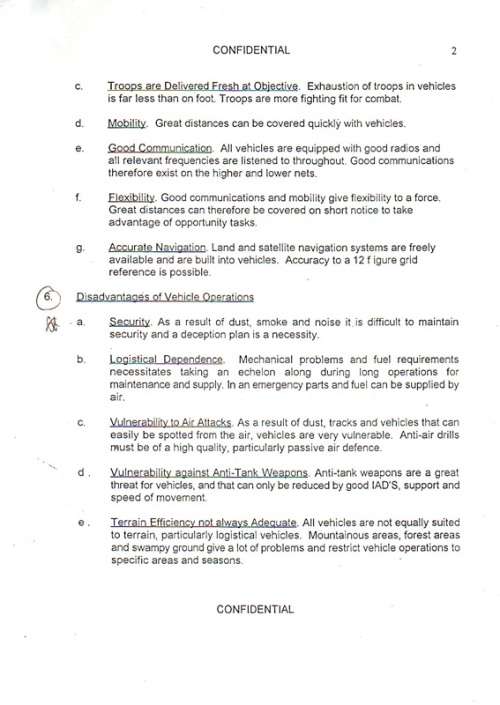 SADF - Special Forces A4 Size Booklet/Manuel (Vehicle Operations - 33 Pages )