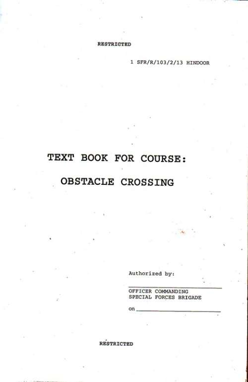 SADF - Special Forces A4 Size Booklet/Manuel (Obstacle Crossing Course - 66 Pages )