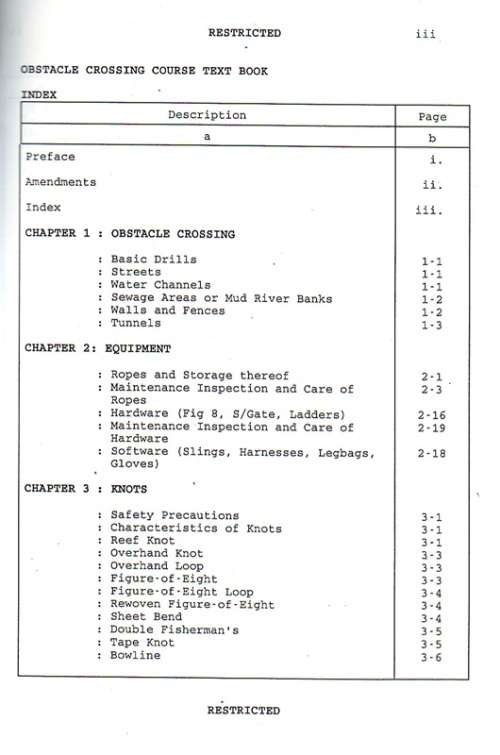 SADF - Special Forces A4 Size Booklet/Manuel (Obstacle Crossing Course - 66 Pages )
