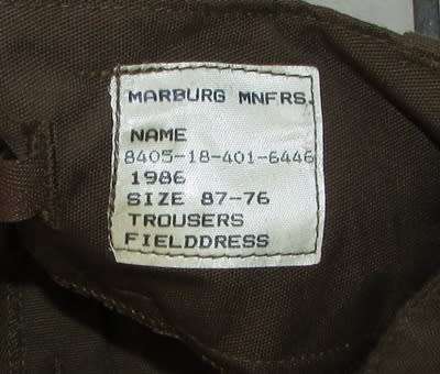 SADF - Nutria Trousers ( 1986 - Near Mint )