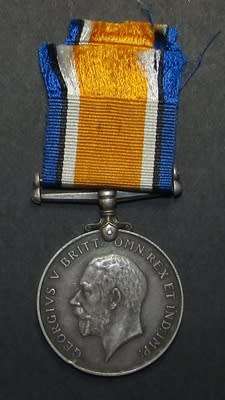 Full Size World War 1 War Medal ( Silver ) : MID.H.F.G.Leftwich.R.N.