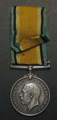 Full Size World War 1 War Medal ( Silver ) : DVR W.Saaiman C.A.H.T.C.