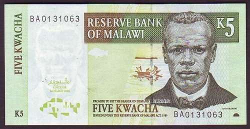Reserve Bank of Malawi - 5 Kwacha