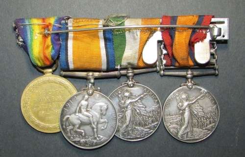 Full Size QSA/KSA/WW1 Group ( Defence of Ladysmith )Pair to :4182 Pte E Jones RL.Scots Fus.