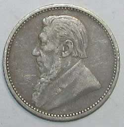 1893 ZAR Silver Sixpence