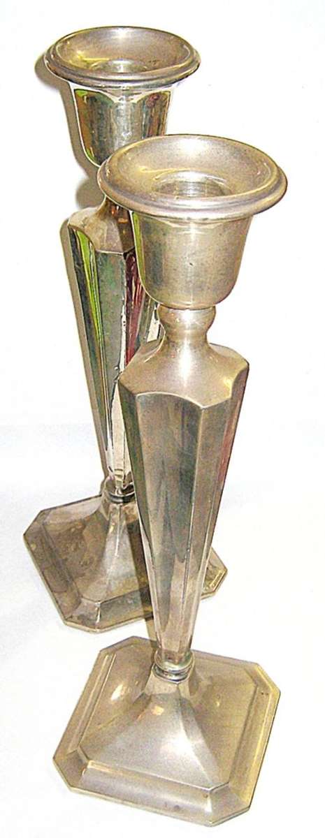 Chester - Sterling Silver Pair of Candle Holders