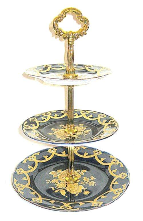 Stunning 3 Tier Cake Plate - Mint Condition as Pictured