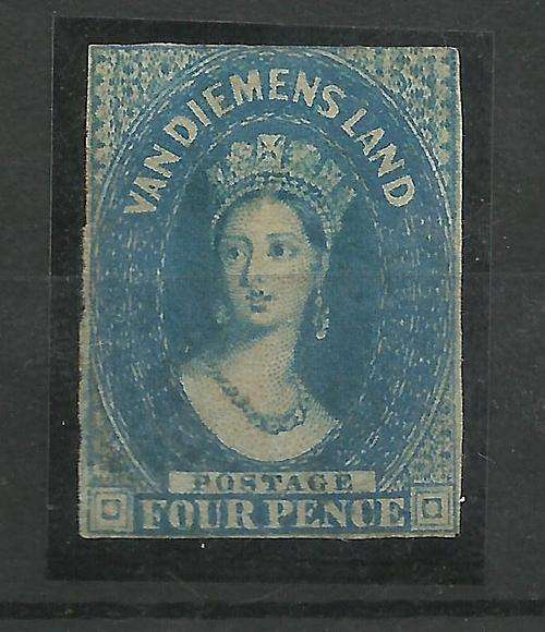 Tasmania 4D Blue 1855 Mint O.G SG 18  WMK: Small star CV R36000+
